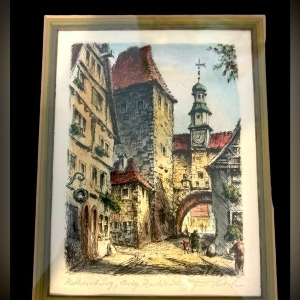 Rare Kunster-original-Radierung art